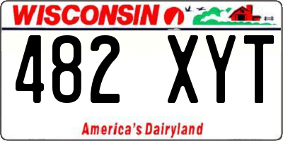 WI license plate 482XYT