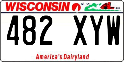 WI license plate 482XYW