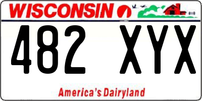 WI license plate 482XYX