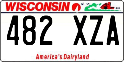 WI license plate 482XZA
