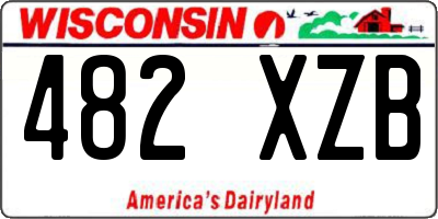 WI license plate 482XZB