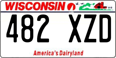WI license plate 482XZD