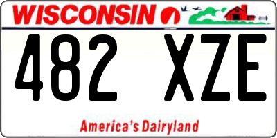 WI license plate 482XZE