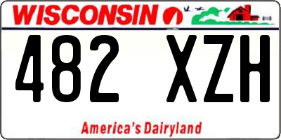 WI license plate 482XZH