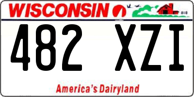 WI license plate 482XZI
