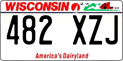 WI license plate 482XZJ