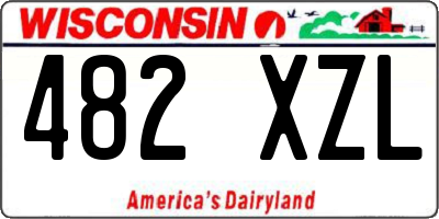 WI license plate 482XZL