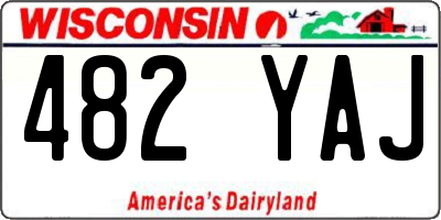 WI license plate 482YAJ
