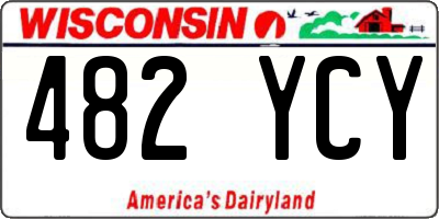 WI license plate 482YCY