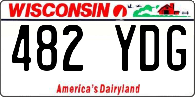 WI license plate 482YDG