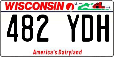 WI license plate 482YDH