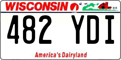 WI license plate 482YDI