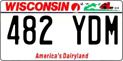 WI license plate 482YDM