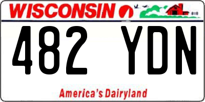 WI license plate 482YDN