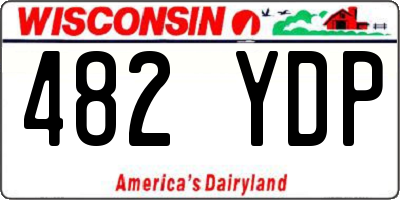 WI license plate 482YDP