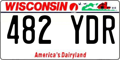 WI license plate 482YDR