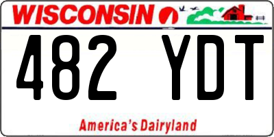 WI license plate 482YDT