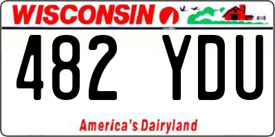 WI license plate 482YDU