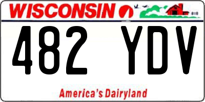 WI license plate 482YDV