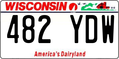 WI license plate 482YDW