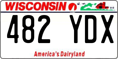 WI license plate 482YDX