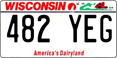 WI license plate 482YEG