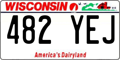 WI license plate 482YEJ