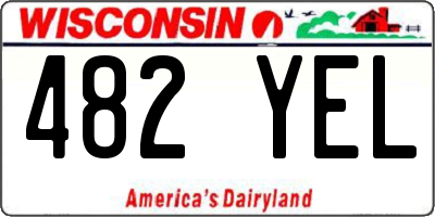 WI license plate 482YEL