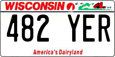 WI license plate 482YER