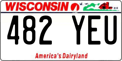 WI license plate 482YEU