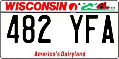 WI license plate 482YFA
