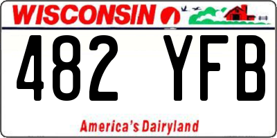 WI license plate 482YFB