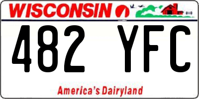 WI license plate 482YFC