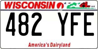 WI license plate 482YFE