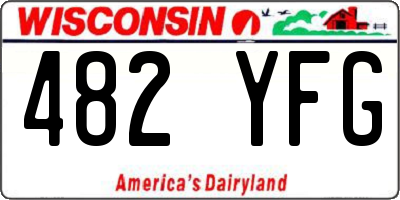 WI license plate 482YFG
