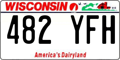 WI license plate 482YFH