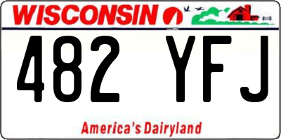 WI license plate 482YFJ