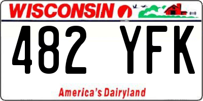 WI license plate 482YFK