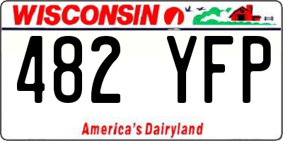 WI license plate 482YFP