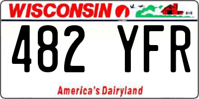 WI license plate 482YFR