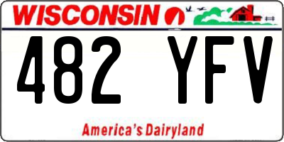 WI license plate 482YFV