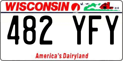 WI license plate 482YFY