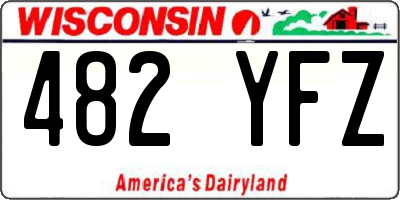 WI license plate 482YFZ