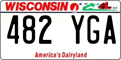 WI license plate 482YGA