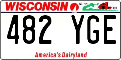 WI license plate 482YGE