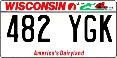 WI license plate 482YGK