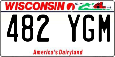 WI license plate 482YGM