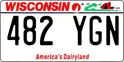 WI license plate 482YGN