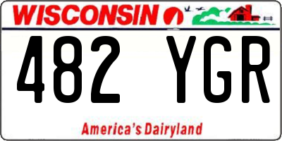 WI license plate 482YGR