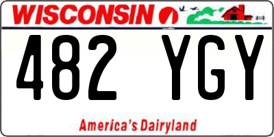 WI license plate 482YGY